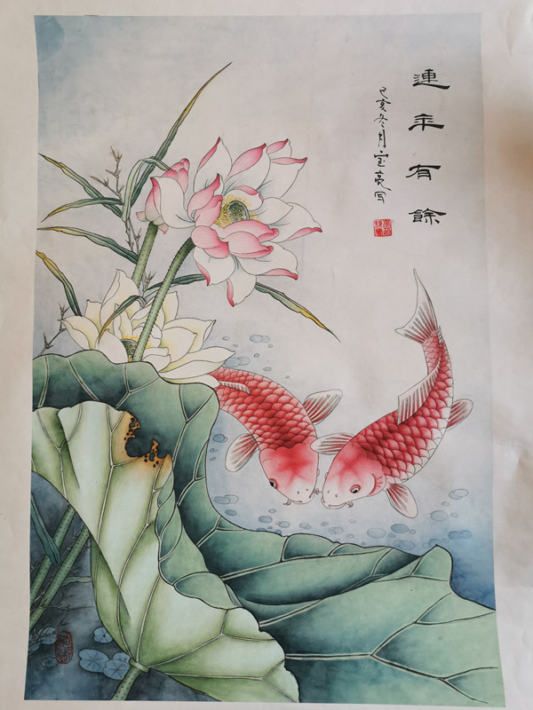 连年有余（中国工笔画）+杨宝亮+15822531100_副本.jpg